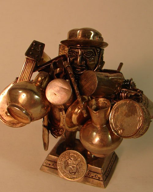 925 Silver Figure of Peddler with more than 20 item
