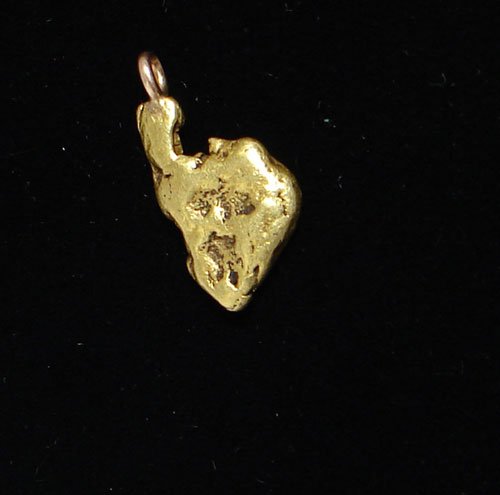Gold Nugget Pendant. Tested at 22k. weighs .19 troy - 2
