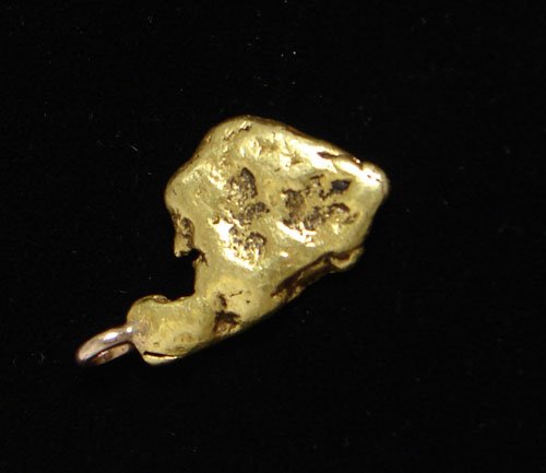 Gold Nugget Pendant. Tested at 22k. weighs .19 troy - 3