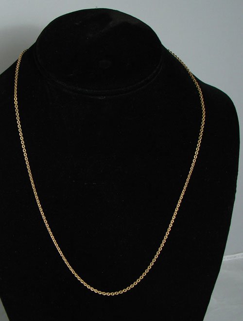 18k Yellow Gold Chain. Marked "750" weighs .195 tro