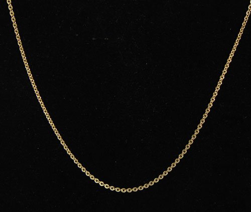 18k Yellow Gold Chain. Marked "750" weighs .195 tro - 2