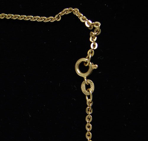 18k Yellow Gold Chain. Marked "750" weighs .195 tro - 3