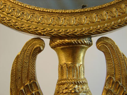 Antique Figural Gilt Bronze Hand Mirror with wall m - 3