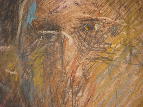 Nathan Oliveira Original Signed Mixed Media Portrai - 6