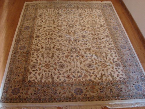 Fine Semi-Antique Hand Woven Persian Carpet with Iv