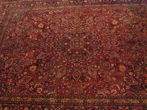Antique Persian Carpet with elaborate floral desig