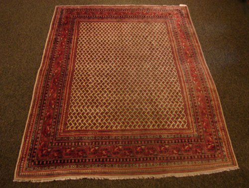 Semi Antique Persian Carpet with boteh pattern in 