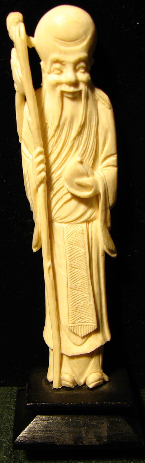 Pair Hand Carved Ivory Figures. Probably Chinese. - 2
