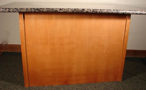 Modern Granite Top Cherry Kitchen Island - 3