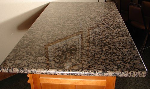 Modern Granite Top Cherry Kitchen Island - 5