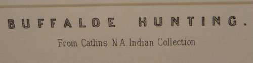 Catlin, North American Indian Series " Buffaloe Hu - 3