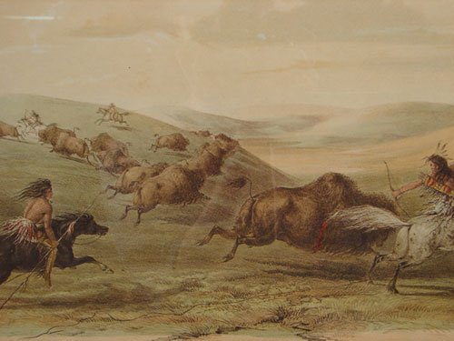 Catlin, North American Indian Series " Buffaloe Hu - 4
