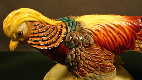 Will George Pair Fine Porcelain Figures Pheasants - 2