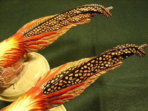 Will George Pair Fine Porcelain Figures Pheasants - 6