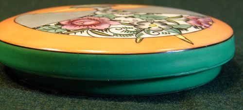 Noritake Art Deco Porcelain Covered Coaster (?)  - 6
