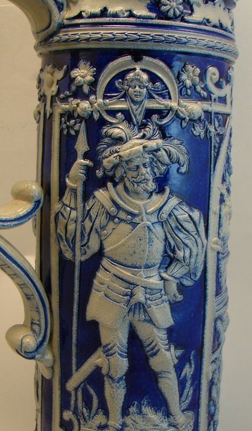 Antique Salt Glazed Stoneware Tankard  - 2