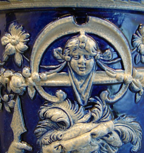 Antique Salt Glazed Stoneware Tankard  - 3