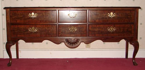 Drexel Queen Ann Style Cherry Side Board with She - 2