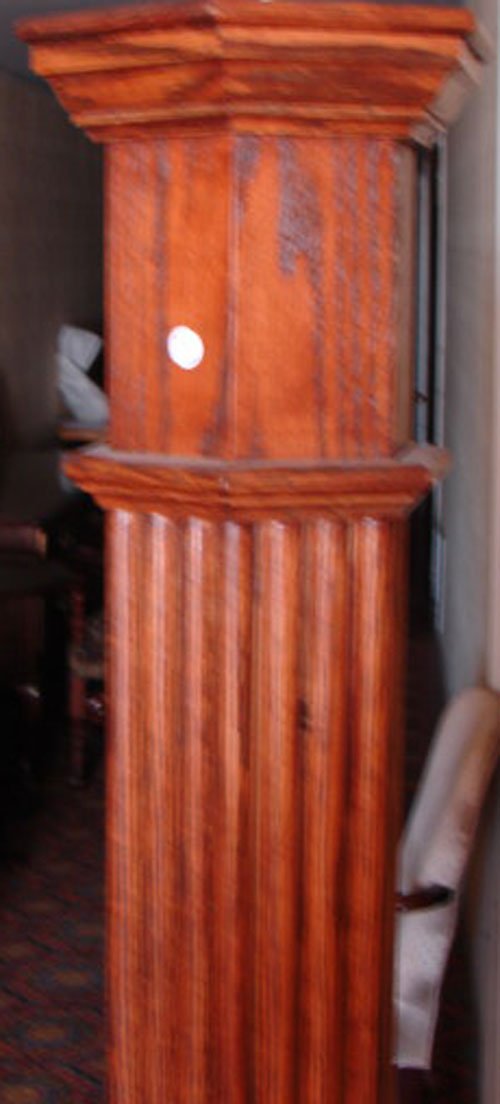 Pair Antique Oak Reeded Columns - 2