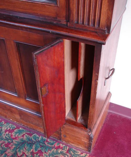 Antique American Walnut Architectural Bookcase - 5