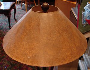 Art Deco Style Patinated Metal Table Lamp. 31"h x - 3
