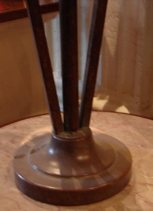 Art Deco Style Patinated Metal Table Lamp. 31"h x - 5