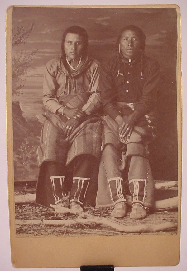 Early Albumen Photograph depicting two Native Amer