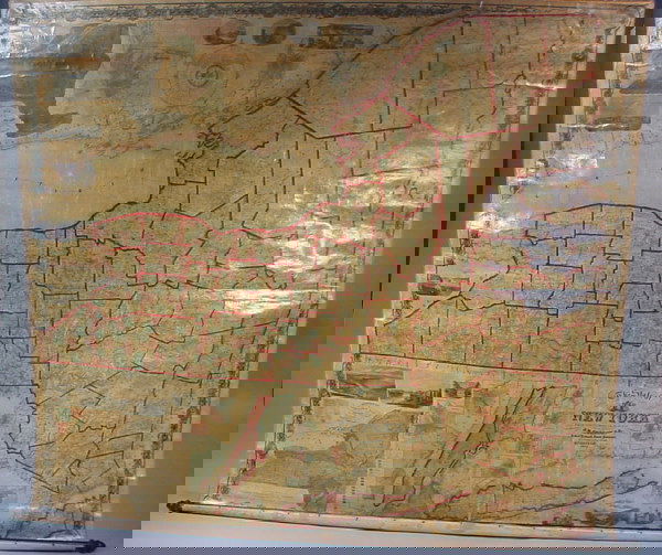 The "State of New York from New and Original Surve: The "State of New York from New and Original Surveys" 'Robert Smith, Syracuse, 1861' Roll up Wall Map. Professionally Restored. 67"h x 73 5/8"w