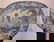 1028: Early Staffordshire Blue Transferware Platter wit