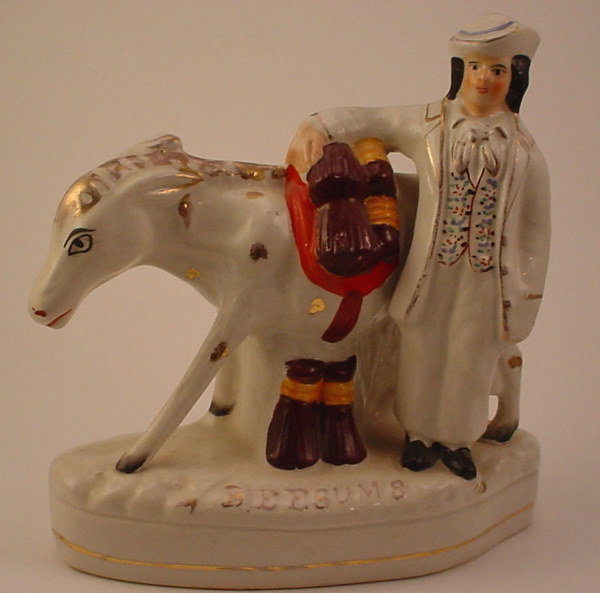 "Staffordshire" Porcelain Figural Group titled "B