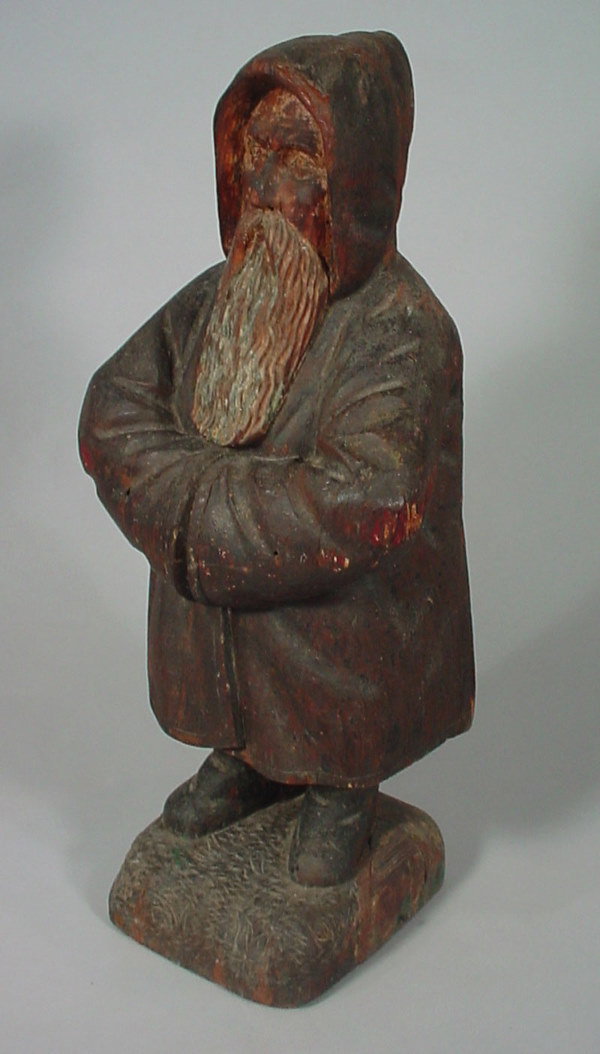Wonderful Folk Art Carved and Paint Decorated Lar