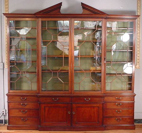 Rare and Important 18th c. English Breakfront Boo
