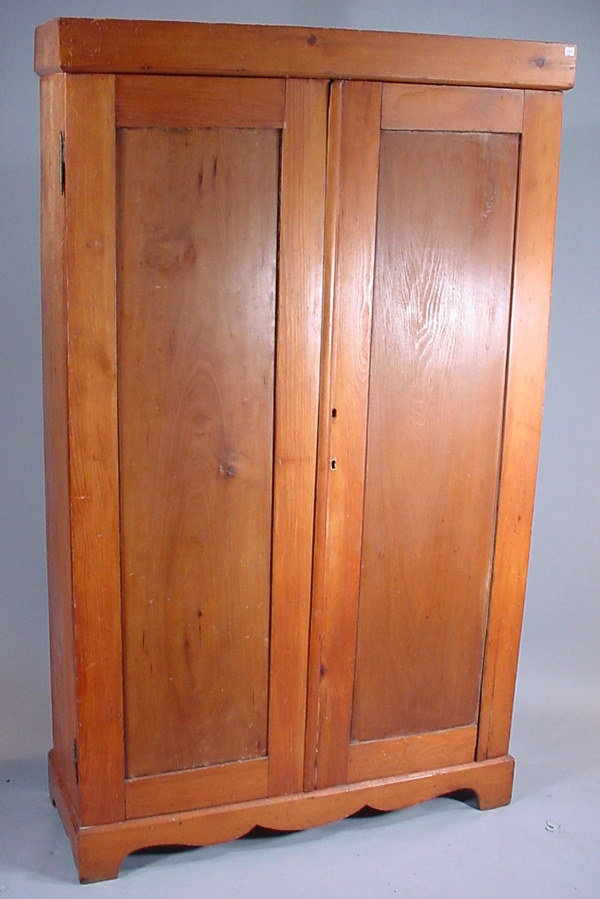 ca.1850 American Pine Double Door Storage Cupboar