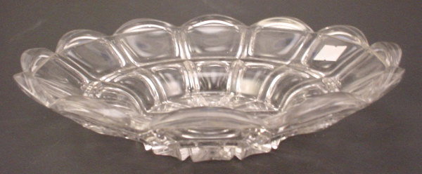Early American Mold Blown Flint Glass low bowl wi