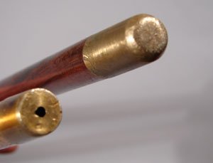 Two 20th c. Walking Sticks with Brass Heads - 6