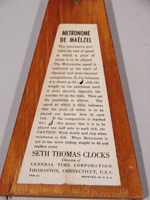 Seth Thomas Metronome in Mahogany Case. In workin - 5
