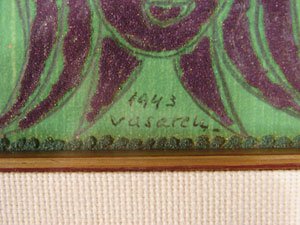 Victor Vasarely Original Painting. Signed Victor - 3