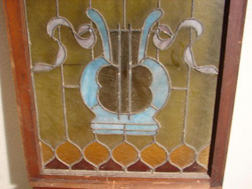 Antique Stained Leaded Glass Window - 3