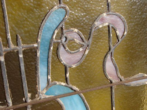 Antique Stained Leaded Glass Window - 5
