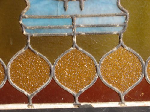Antique Stained Leaded Glass Window - 6