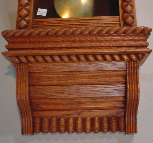 Ansonia Antique Victorian Oak Hanging Clock. 41 1 - 4