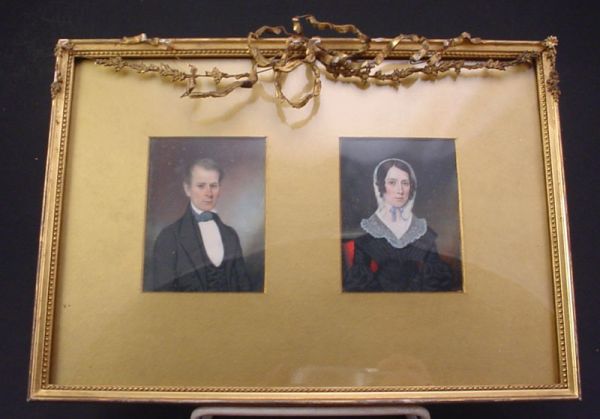Pair of Miniature Portraits on Ivory, Hastings