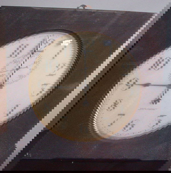 Seth Thomas Wall Clock in oak frame. Slave clock?: Seth Thomas Wall Clock in oak frame. Slave clock?