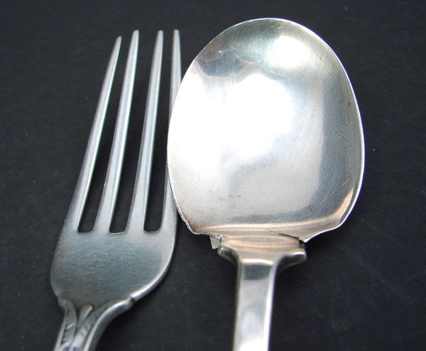 Sterling Fork and Spoon. Mismatched. - 3