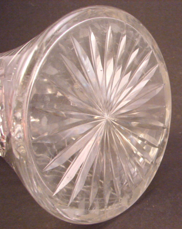 Cut and Leaded Glass Pitcher. 10 1/4"h. Some scratc - 5