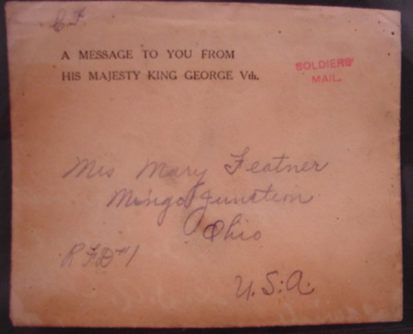 Wartime Cover from 1918 signed by King George to - 3