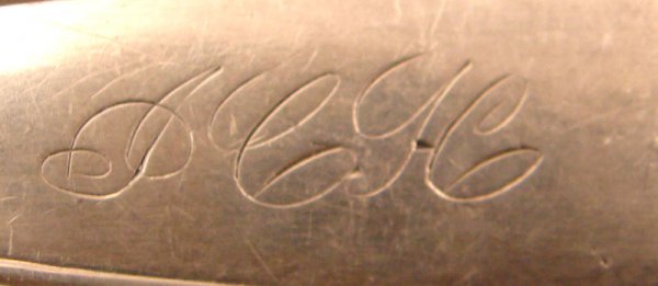 Two American Coin Silver Teaspoons including one ma - 2