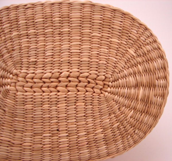 Native American Sweetgrass Covered Basket. 3 1/2"h - 5