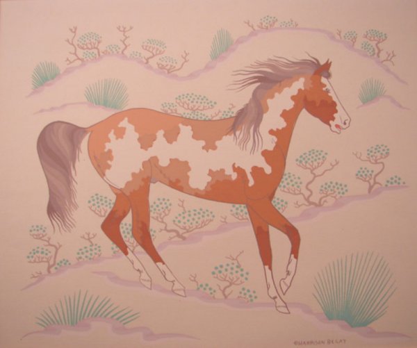 Native American Silk Screen Artwork. Harrison Begay