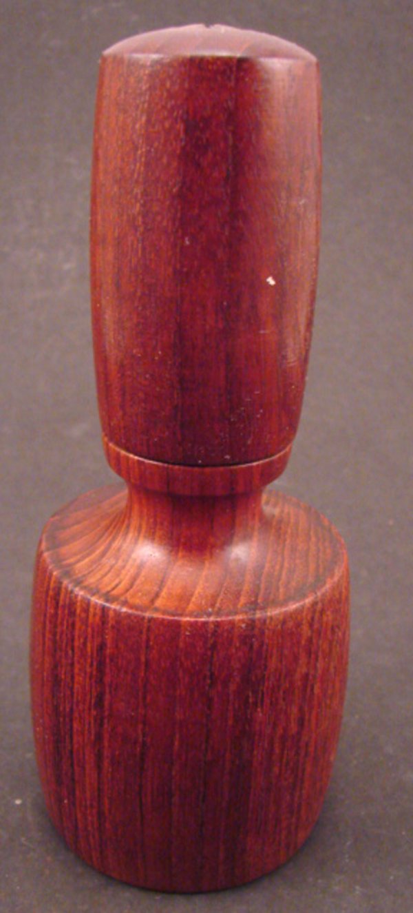 Vintage Teak Pepper Mill. 6 1/2"h x 2 1/2"